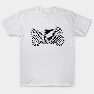 funny motorcycles tshirt fingerprint gift T-Shirt